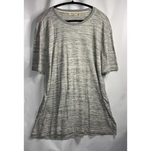 Agave Denim Shirt Mens Sz XXL 2XL Tee Heather Gray Slub Short Sleeve Crew **flaw